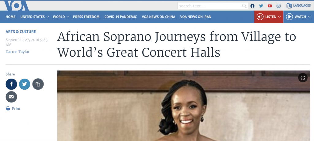 VOA African Soprano Journeys